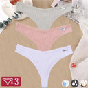 Seductive Cotton Thong Set Stylish G-String Panties for Women