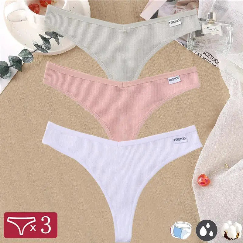 Seductive Cotton Thong Set For Women Sexy G String Panties