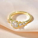 Gold Moissanite Engagement Ring