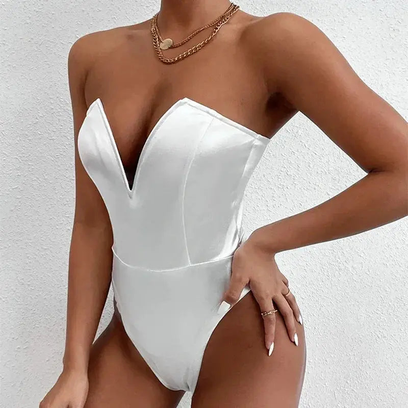 Elegant Deep V Neck Bodysuit Shapewear for Women Collection