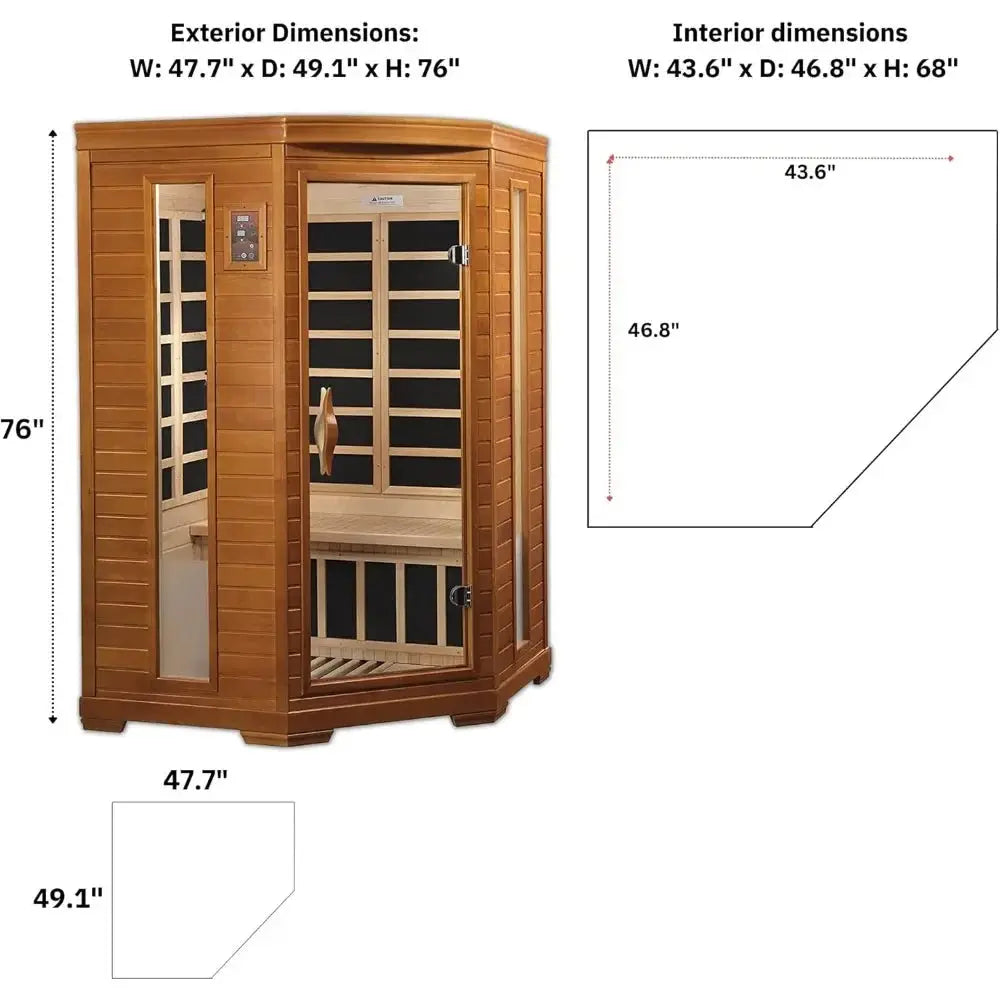 Corner Infrared Sauna For Two Eco Friendly Home Spa