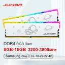 JUHOR RGB DDR4 8GB 16GB 3200MHz Gaming Memory Ram