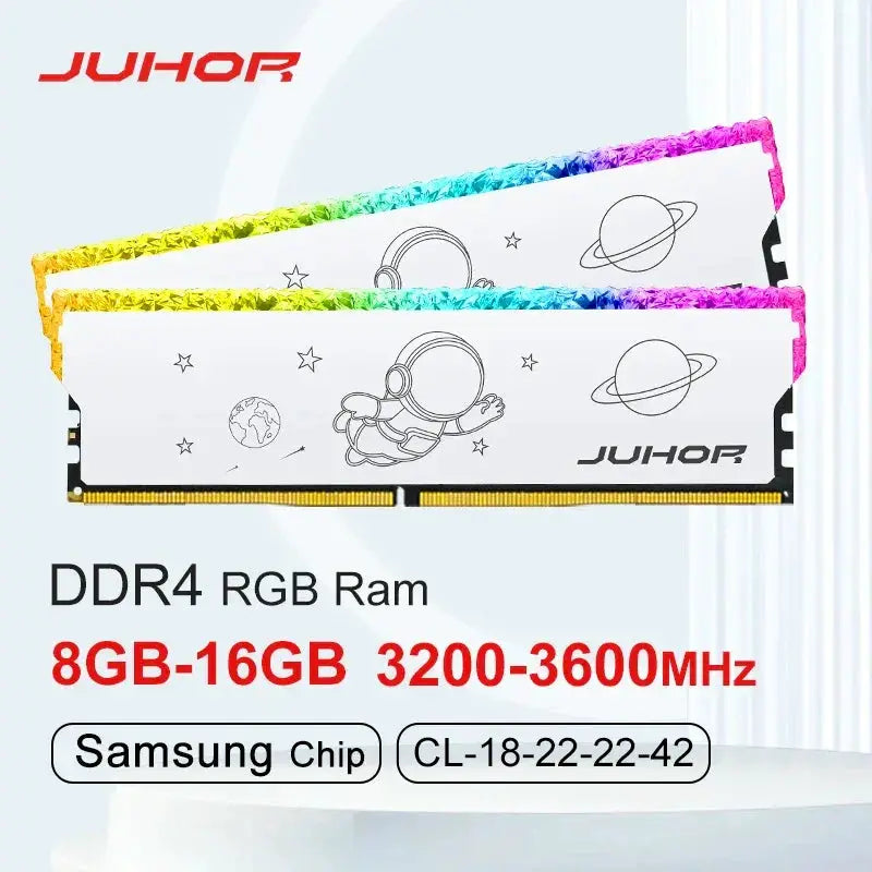 Juhor RGB DDR4 8GB 16GB 3200MHz Gaming Memory RAM Module