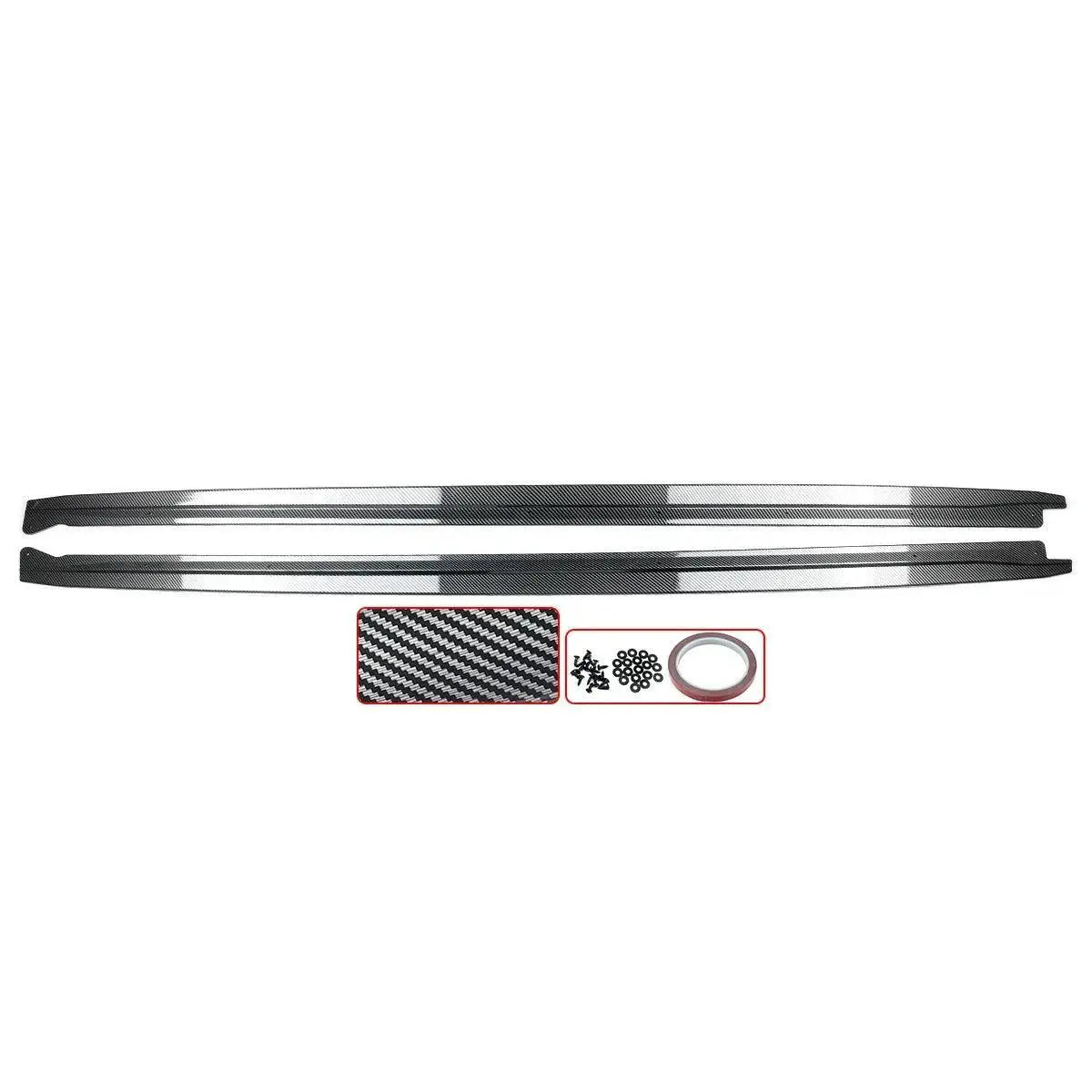 Gloss Black Carbon Fiber MP Style Side Skirt Extension BMW