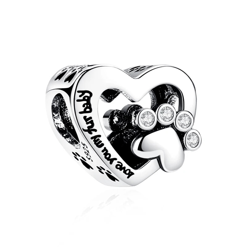 Sterling Silver Charm Love Pets