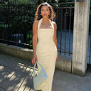 Flattering Halter Maxi Dress for Prom