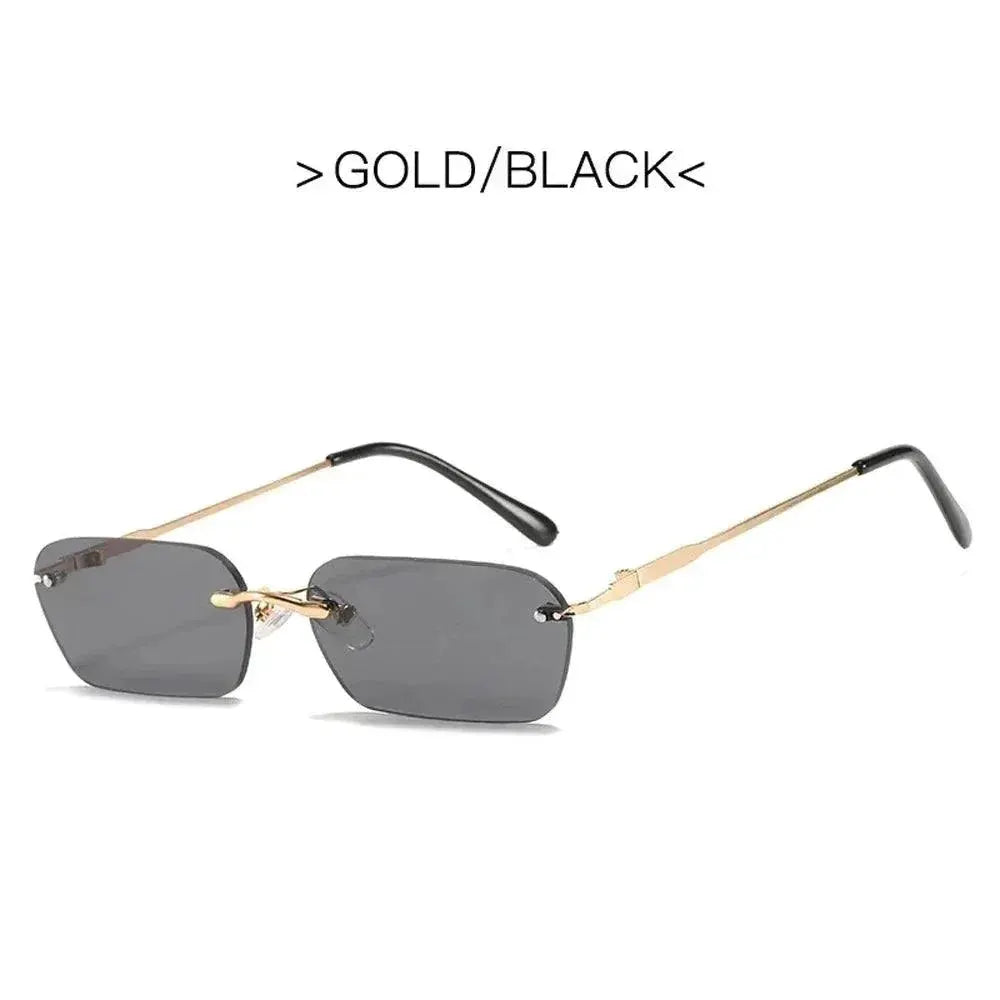 Unisex Rimless Rectangle Sunglasses UV400 Protection - OurLum.com