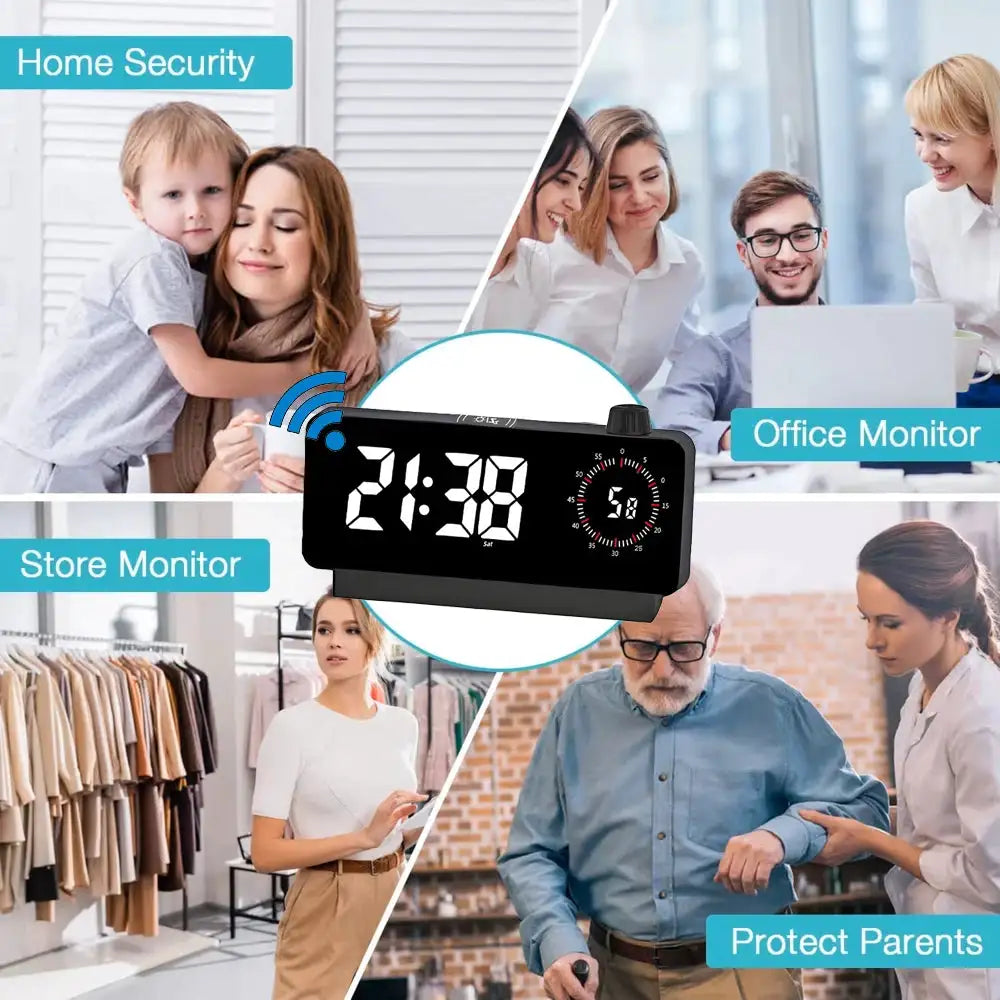 4K HD Mini WiFi Clock Camera, Supports Remote Viewing, Mobile Detection, Light Adjustment, Nanny Style Wireless WiFi Camera