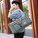 Waterproof Leather Carry-On Bag for Men