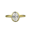 925 Silver Gold Plated Moissanite Ring
