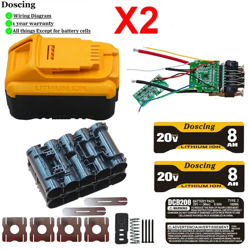 DCB200 8.0Ah Battery Case For 18V 20V Tools Storage