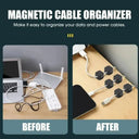 Magnetic Cable Holders - Tidy Under Desk Cables