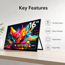 16 Inch Touch Screen Travel Monitor