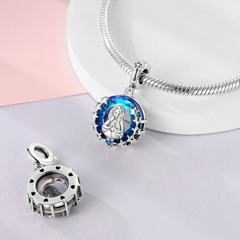 Sterling Silver Blue Crystal Life