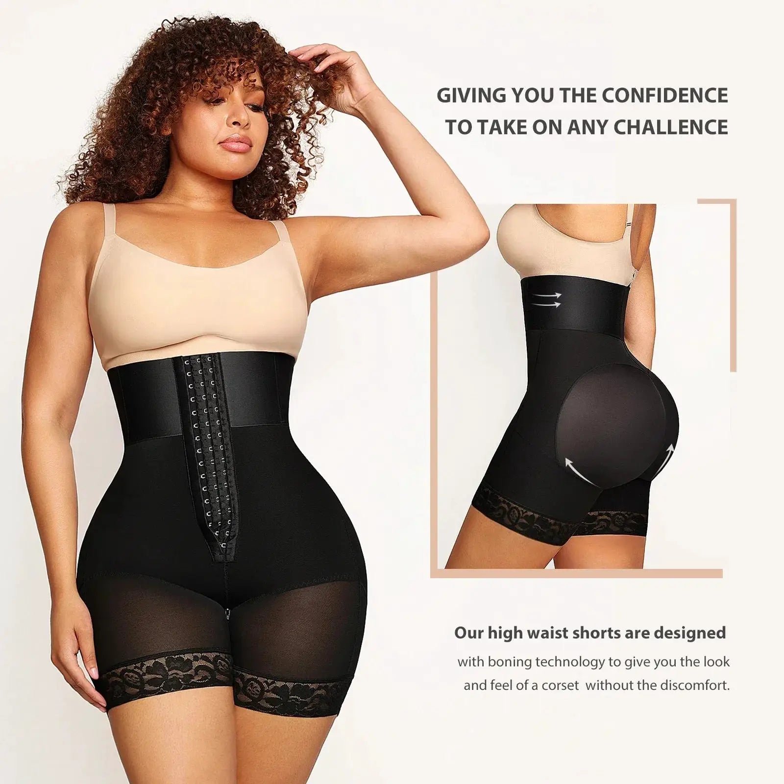 High Waisted Body Shaper Shorts For Women Tummy Control