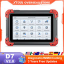 XTOOL D7 V2.0 OBD2 Automotive Scanner Key Programmer All System Car Diagnostic Tool ECU Coding with 39+ Resets CANFD DOIP FCA