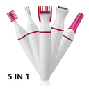 5 In 1 Electric Epilator For Women Pain Free Hair Removal Shaver Razor Bikini