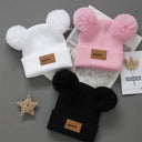3Pcs Cute Infant Knit Beanie With Heart