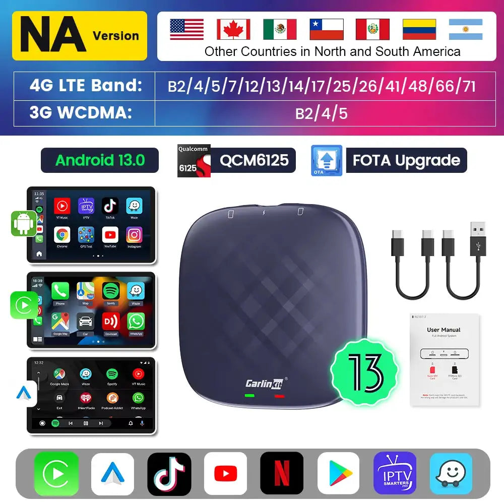 Carlinkit Ai Box Android Led Wireless Android Auto & CarPlay — product view 8