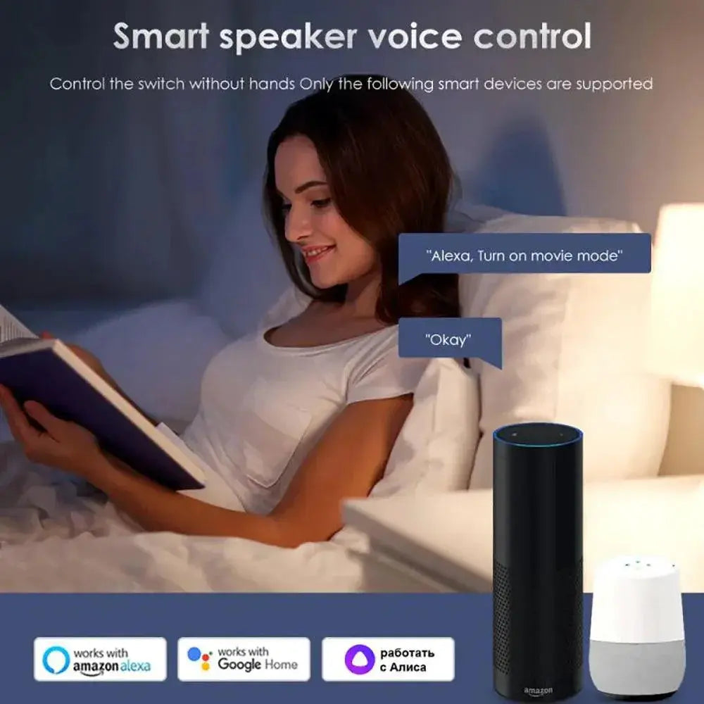 16A WiFi Smart Switch With Energy Monitor And Voice Control