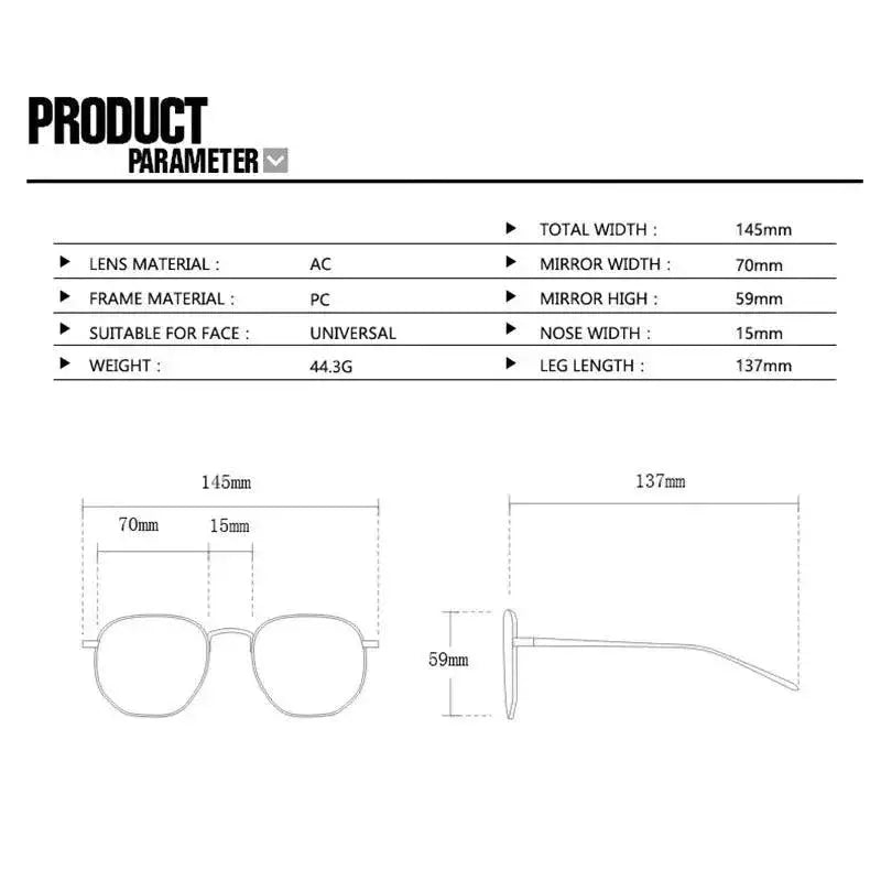 Oversized Vintage Pilot Sunglasses UV400 For Men And Women