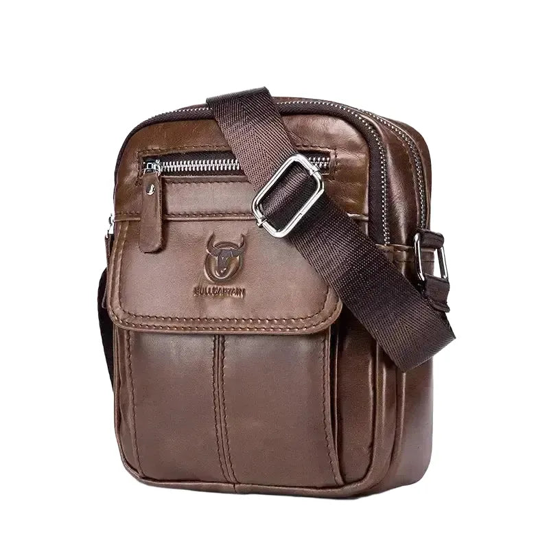 Durable Leather Messenger Bag for Men — product view 1