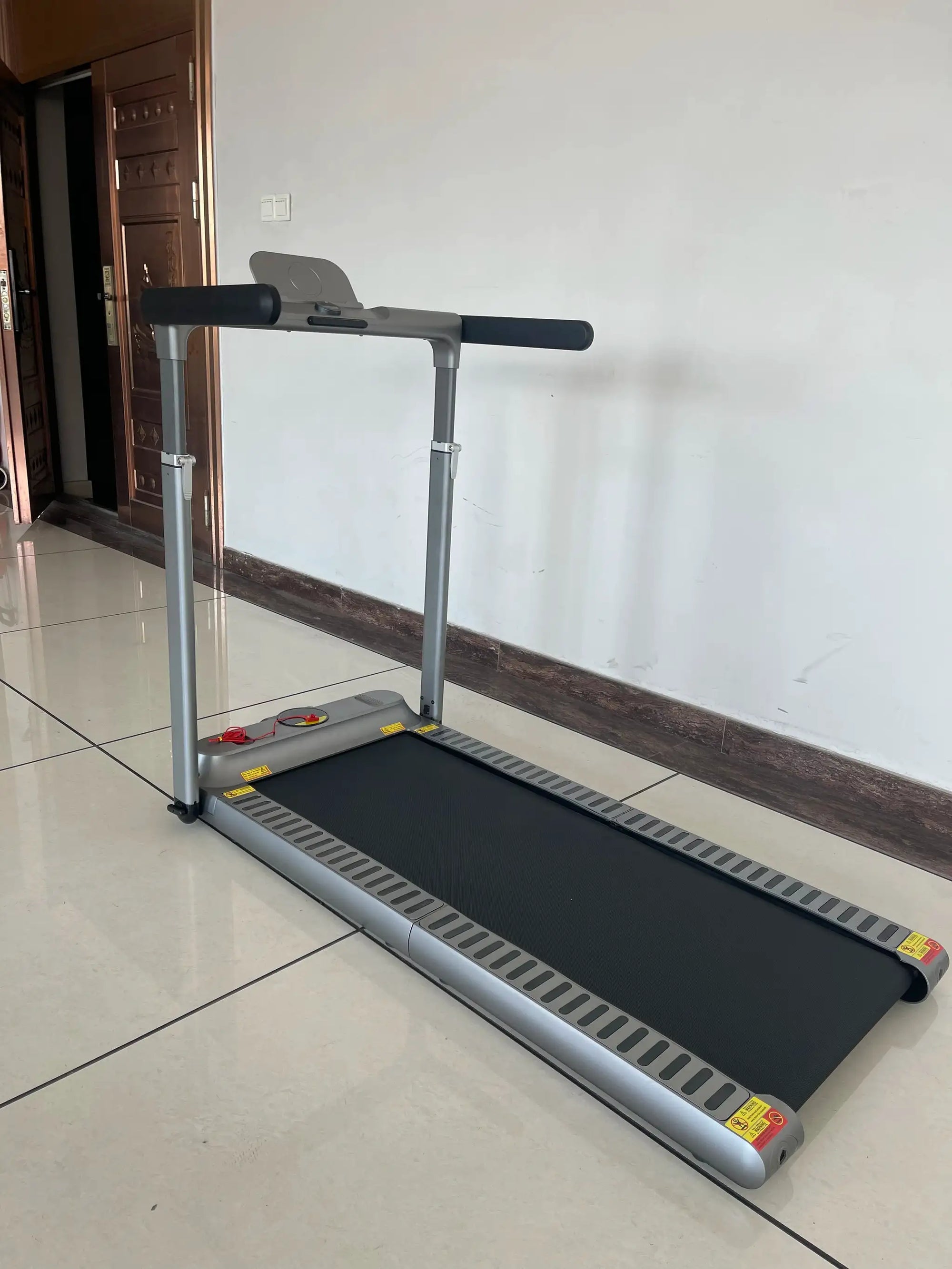 Portable Home Use Walkingpad Machine Electric Motor Treadmill 120kg Max User Weight Foldable ABS LCD LED Display Wireless Heart