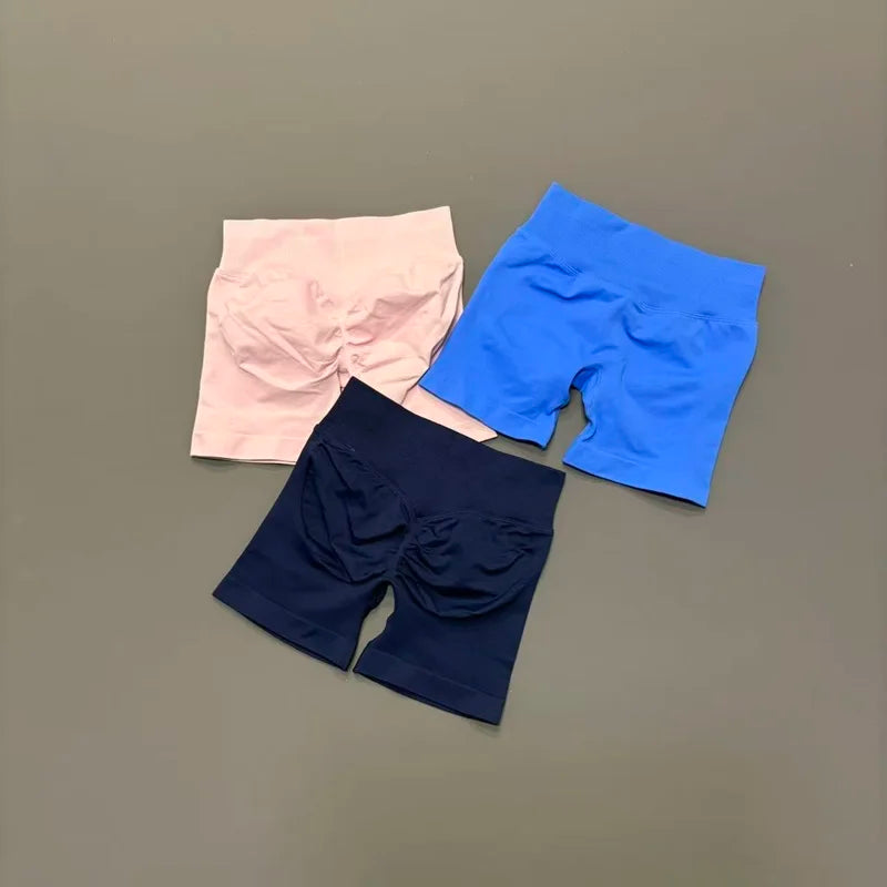 HISTELLO Seamless Scrunch Yoga Shorts