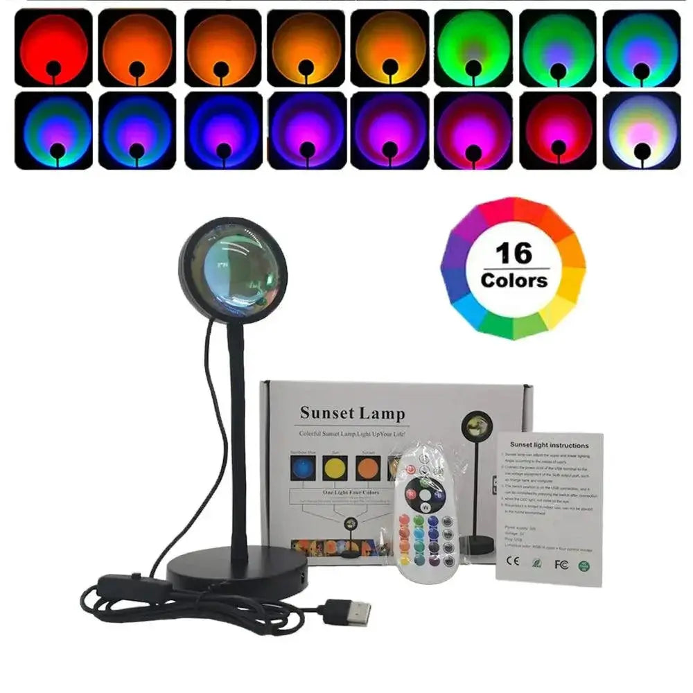 Sunset Rainbow Bluetooth Night Light Projector Lamp Glow