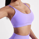 Breathable Cross Fitness Bra Nylon Spandex Top