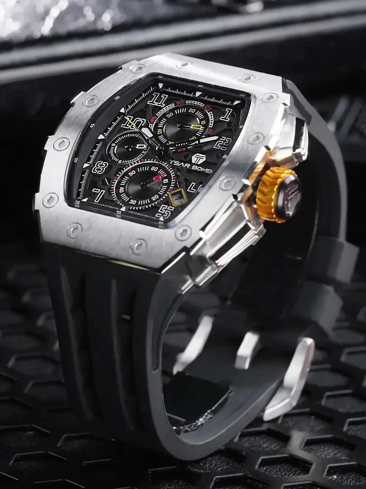 Tsar Bomba Men Tonneau Stainless Watch — product image 4