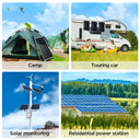 Portable Outdoor 12V Solar Panel Kit Complete 30W Power Rechargeable Solar Cell Generator For Home