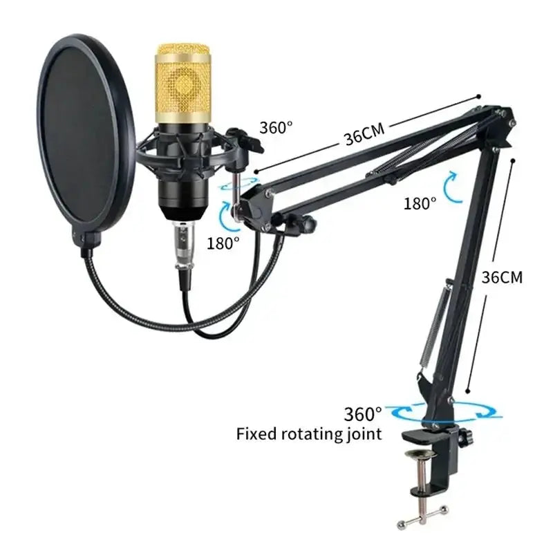 BM800 V8 Sound Card Set Condenser Microphone for Streaming