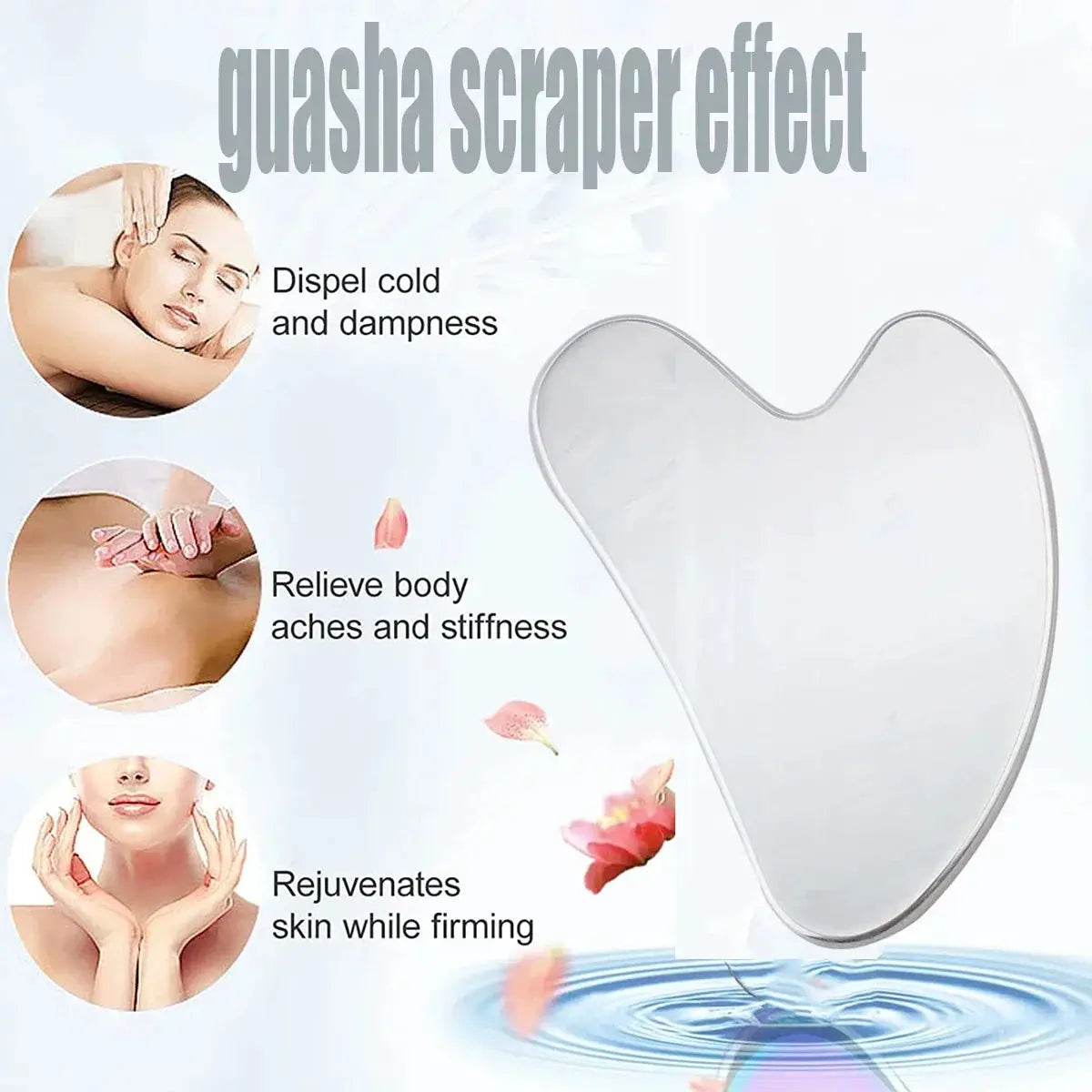 Stainless Steel Gua Sha Scraper Face Massager Set - OurLum.com