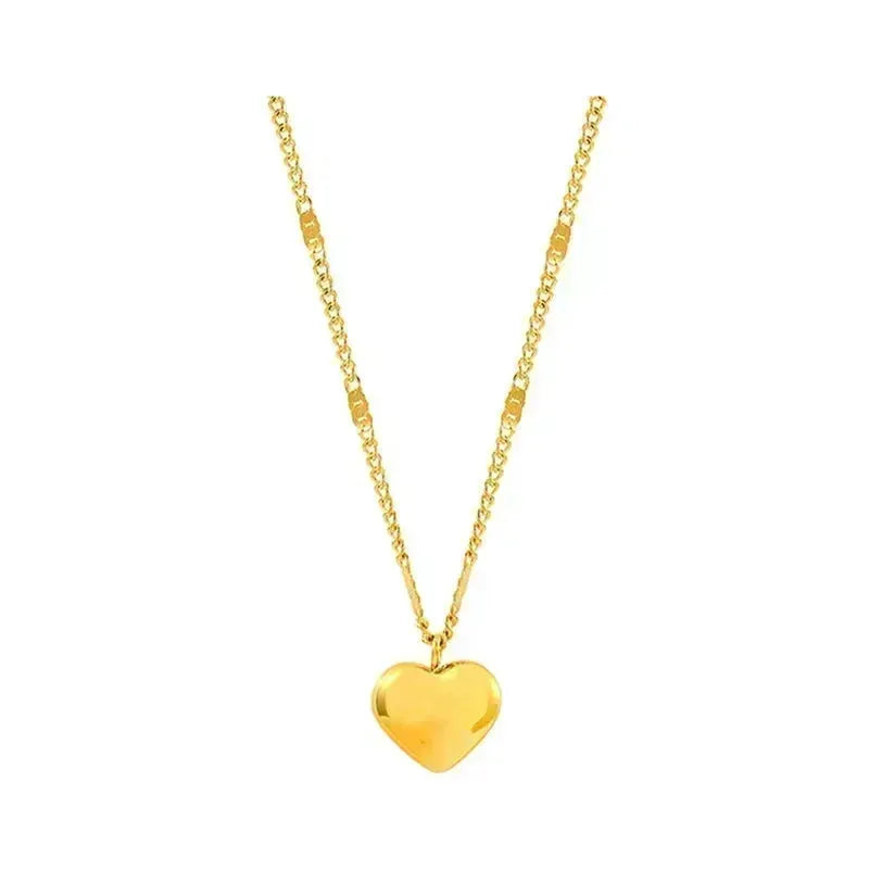 New Crossborder Couple Clavicle Chain Heart Necklace