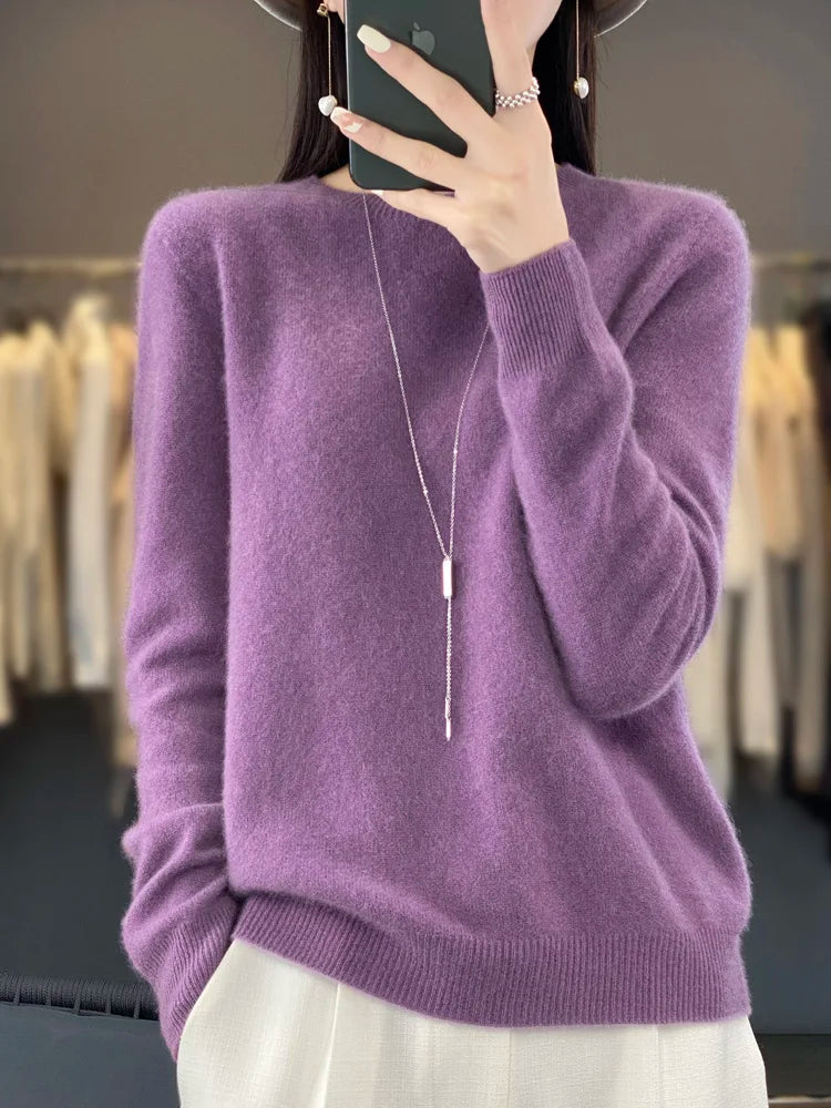 Crew Neck Winter Knit Sweater