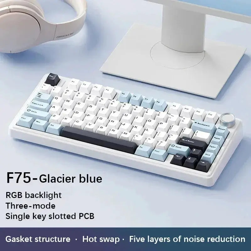 Aula F75 2.4G Wireless Bluetooth Keyboard RGB 75 Percent