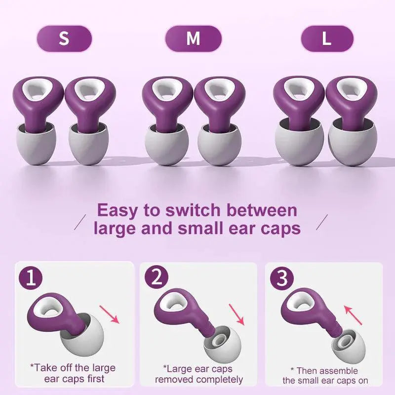 Sleep Ear Plugs Waterproof Silicone Noise Reduction