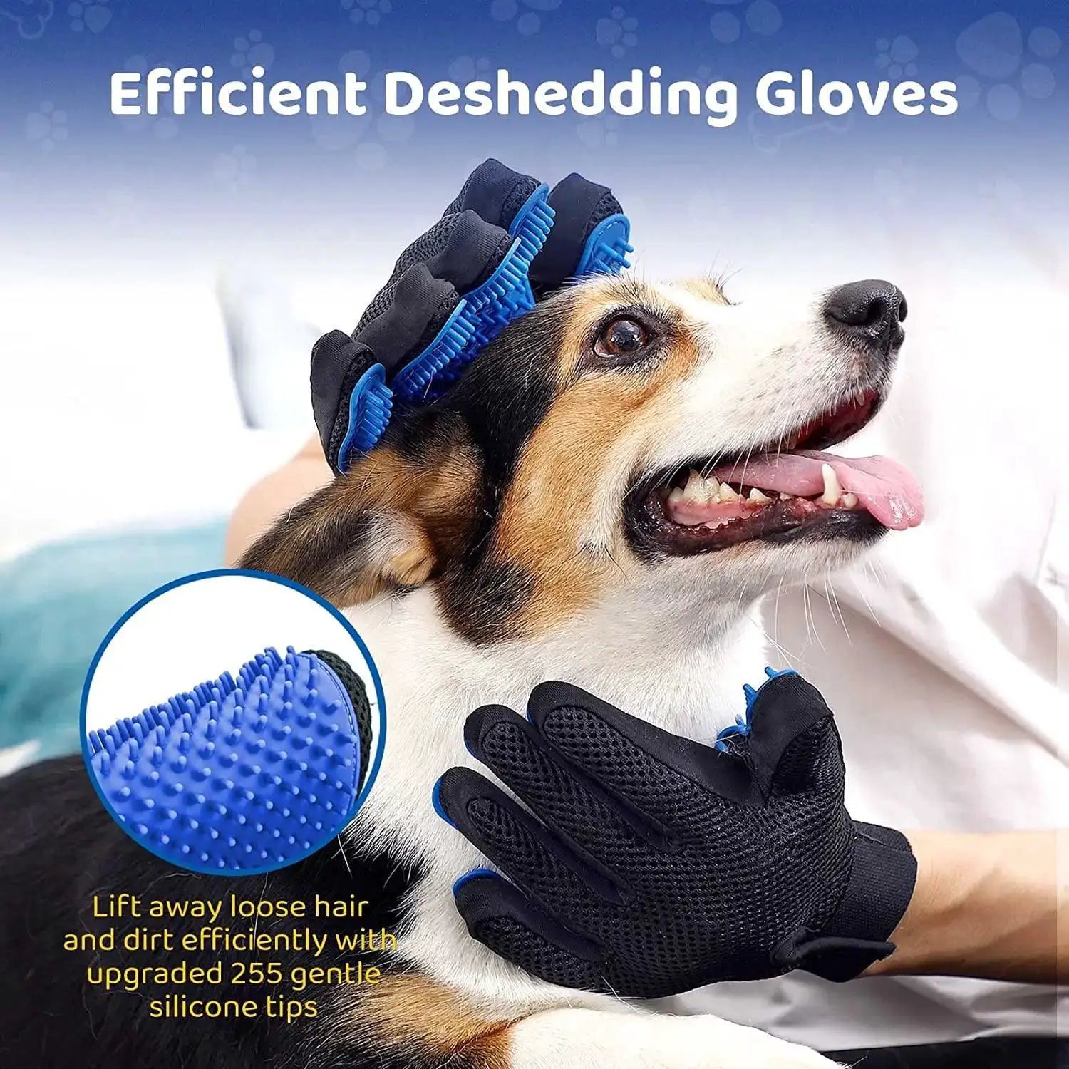 Pet Grooming Glove Efficient Hair Remover Mitt For Pets