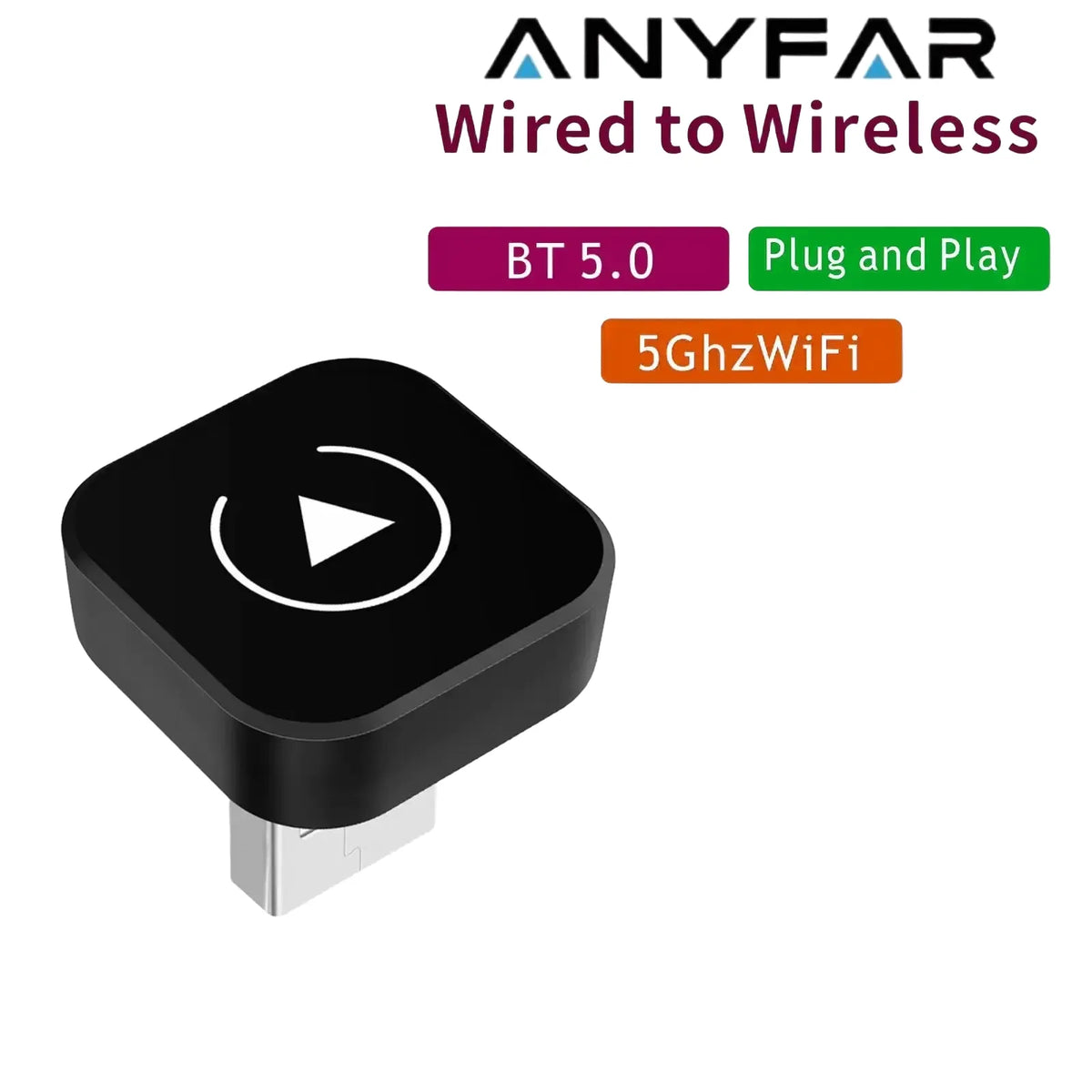 Anyfar Carplay Adapter - Converts To Wireless - CarPlay Adapter product image