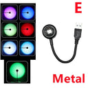 USB Sunset Lamp LED Rainbow Neon Night Light Projector