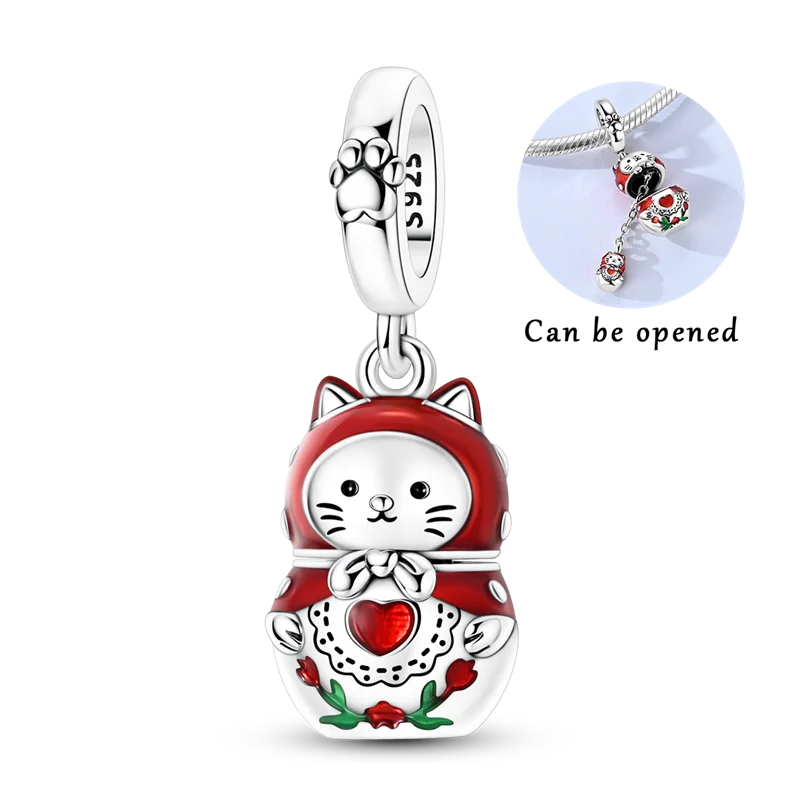 Sterling Silver Bright Red Charm