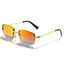 Unisex UV400 Rimless Square Sunglasses for Sun Protection