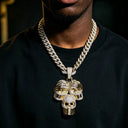 Bling Skull Charm Streetwear Rapper Jewelry Shiny Icy Statement
