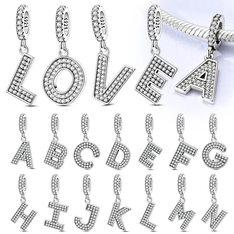 A-z Letter Charm Beads Pendant