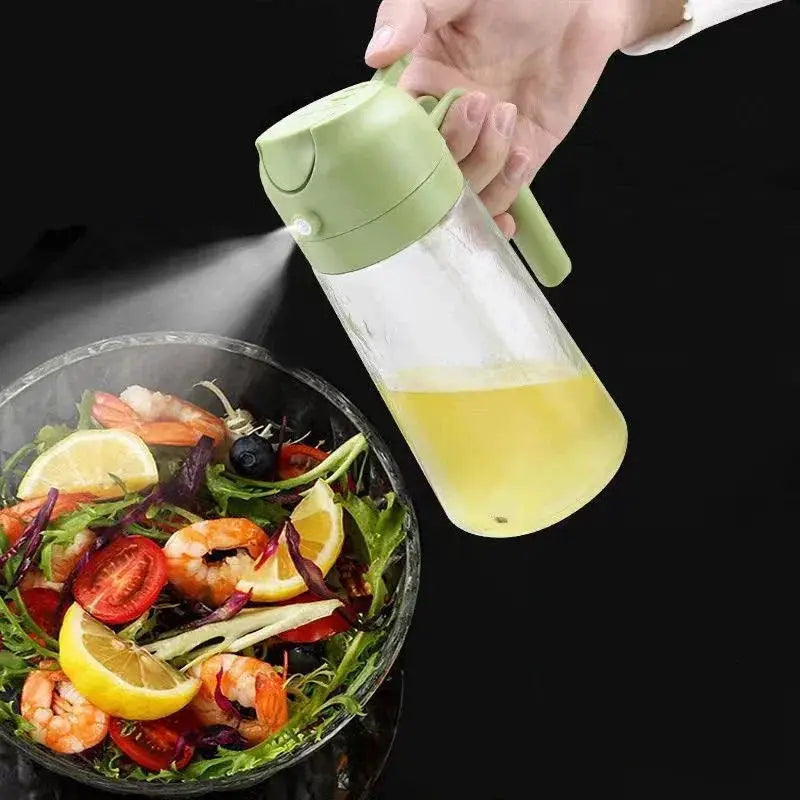 2in1 500ml Plastic Spray Oil Sprayer Bottle Kitchen Tool - OurLum.com