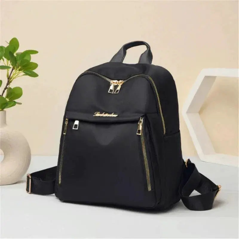 Black Large Capacity Backpack For Women Travel Bag
