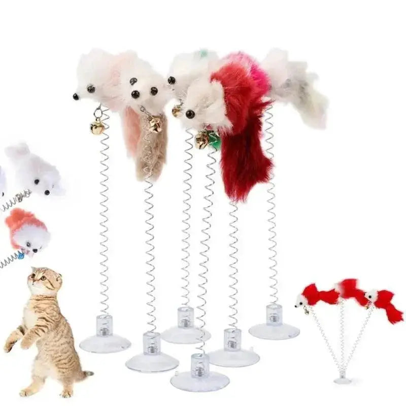 Interactive Feather Cat Toy Stick With Mini Bell Teaser