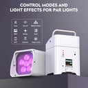 U'King 4PCS RGBUA UV LED Par Light 6x18W DMX