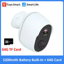 Solar Outdoor Security Camera Rechargeable Battery Alexa Supported